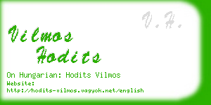 vilmos hodits business card